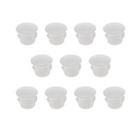 ECSiNG 100 tappi per fori in plastica bianca 10 mm con foro di bloccaggio tubo 10-10,5 mm per mobili in acciaio per recinzione con inserto per tubi per armadi armadi armadi Funiture