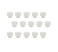 ECSiNG 100 tappi per fori in plastica bianca 7 mm a scatto con foro di bloccaggio tubo 7 mm in acciaio per mobili recinzione inserti per tubi per armadi armadi armadi Funiture