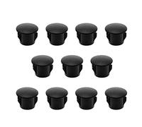 ECSiNG 100 tappi per fori in plastica nera, 10 mm, con chiusura a scatto, 10-10,5 mm, in acciaio, per mobili, recinzioni, tubi, tappi terminali per armadi, armadi, mobili