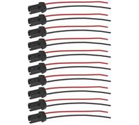 ECSiNG 10PCS 12V 24V T10 Pre-Wired Push Auto Portalampada Portalampada Portalampada Connettore Estensione per W-5W W3W 501 194 LED Riparazione Dash Parcheggio
