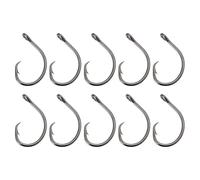 ECSiNG 10Pcs Ami Da Pesca 10/0 Cerchio Ganci Da Pesca In Acqua Salata Ami Grande Gioco Gancio per Tonno Halibut Bass Merluzzo Nero Rivestimento In Nichel