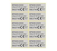 ECSiNG 10pcs Mid Drive Motor Sticker 36V 250W Motore Impermeabile Adesivo Decalcomania 4.5x2.3cm Motore CE Etichetta Tag Compatibile con BAFANG BBS01 BBS01B BBS02 BBS02B BBSHD