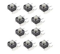 ECSiNG 10pcs RB LB Pulsante Interruttore Paraurti Ricambio Parte di Riparazione 6 x 6 x 5mm Compatibile con Microsoft Xbox One Xbox 360 Controller Nero