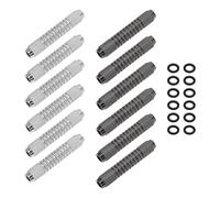 ECSiNG 12 botti per freccette con anelli O-ring in gomma da 14 grammi di ricambio per freccette 2BA filettatura interna (6 neri e 6 argento)