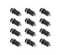 ECSiNG 12 Pezzi 3.5mm Mini Stereo Femmina Jack Presa Spina Con Dadi 3.5mm Stereo Montaggio A Pannello Jack Connettore A Saldare Cuffie Audio Video Presa 4 Poli Placcato Oro