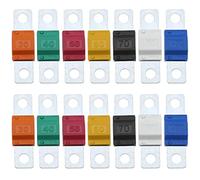ECSiNG 14PCS fusibili midi 30/40/50/60/70/80/100Amp 32V fusibile per auto fusibile bullonato per sistema di alimentazione marina veicoli ibridi elettrici Automobili DC Motor Car Audio