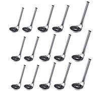 ECSiNG 15pcs Linea di Pesca Guida di Filatura Occhi Anelli Kit di Riparazione Punta di Canna da Pesca Punta di Diverse Dimensioni Forniture di Pesca per Acqua Salata Acqua Dolce, Argento