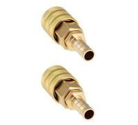 ECSiNG 2 adattatori in ottone da 8 mm per valvola pneumatici auto, ugello ID 6,8 mm, lunghezza 56 mm
