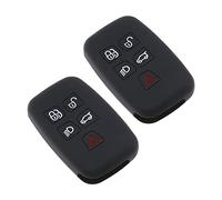 ECSiNG 2 cover per telecomando auto, 5 tasti, in silicone, compatibile con Evoque Freelander 2 Jaquar XE XF XJ