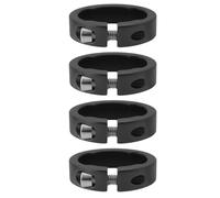 ECSiNG 2 Paia Di Anelli Di Serraggio Per Impugnature Per Bici Da 22,2 Mm Per Sistema Di Bloccaggio Per Bici Accessori Per Manubrio Per Bicicletta Lega Di Alluminio Nero