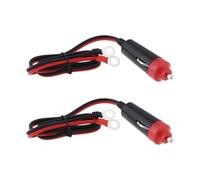 ECSiNG 2 Pezzi 10A Maschio Presa Accendisigari Auto Spina Cavo Connettore 6V 12V 24V per Auto Inverter Pompa Aria Tazza Elettrica