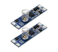ECSiNG 2 Pezzi 12-24V 4A LED Striscia Luminosa In Alluminio Accende Gradualmente Modulo Interruttore Di Rilevamento Tattile Dimmerabile 36x10mm Tubo Dritto A Molla Per Profili In Alluminio