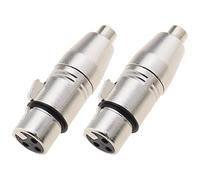 ECSiNG 2 Pezzi 3-Pin XLR Femmina Jack A RCA Femmina Adattatore Audio Microfono Connettore Mic XLR A RCA Convertitore Adattatore Mic Adattatore Di Estensione Accoppiatore Gender Changer