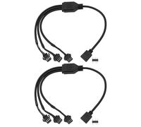 ECSiNG 2 Pezzi 5 V 3 Pin ARGB Femmina A SM Femmina Cavo Adattatore Da 1 A 3 ARGB Cavo Diviso 30 Cm Per PC Strisce LED 5 V ARGB Ventola Telaio Del Computer