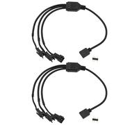 ECSiNG 2 Pezzi 5 V 3 Pin ARGB Femmina A SM Maschio Cavo Adattatore Da 1 A 3 ARGB Cavo Diviso 30 Cm Per PC Strisce LED 5 V ARGB Ventola Telaio Del Computer