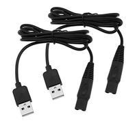 ECSiNG 2 Pezzi 5 V Sostituzione Del Cavo Di Ricarica USB Per Rasoio Elettrico Compatibile Con Skull Pitbull Gold PRO Cavo Di Ricarica Per Rasoio 1 M Nero