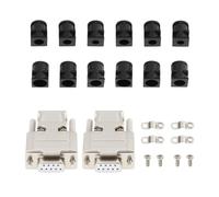 ECSiNG 2 Pezzi Adattatore Per Alloggiamento In Metallo Con Connettore Femmina DB9 RS232 A 9 Pin Con Pin Cavi Placcati In Oro