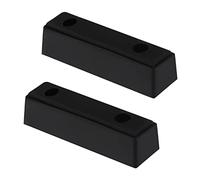 ECSiNG 2 Pezzi Blocco Anti-collisione Paraurti In Gomma Da Per Camion Rimorchio Camper Porta Pesante Porta In Acciaio Veicolo 210x50x50mm Nero