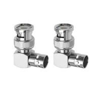 ECSiNG 2 Pezzi BNC Adattatore Ad Angolo Retto Connettore Coassiale Da 90 Gradi Maschio A Femmina Adattatore Ad Angolo Retto Per CCTV DVI DAB CB Radio Antenne Scanner Cavo Coassiale