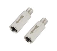 ECSiNG 2 Pezzi BSP Maschio A Femmina Filettatura Controllo 1/8 Pollice Filettatura Esterna Valvola Di Isolamento Pneumatico In Ottone Per Aria Acqua Olio E Gas 40 Mm