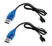 ECSiNG 2 Pezzi Cavo Caricabatterie USB Da 3,7 V Con Adattatore Connettore SM-2P Cavo Di Ricarica Per Alimentazione A Batteria Per Barche RC Auto Camion Batteria Agli Ioni Di Litio E Li-Po Da 3,7 V