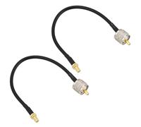 ECSiNG 2 Pezzi Cavo Coassiale UHF Maschio PL259 SO239 A SMA Femmina RG58 50 Ohm 25cm Per Apparecchiature Wireless Walkie-talkie