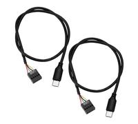ECSiNG 2 Pezzi Cavo Dati USB 9 Pin A Mini Type-C Per Scheda Madre Cavo Dritto Con Doppia Schermatura Per Scheda Madre Scheda Grafica 50cm