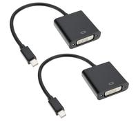 ECSiNG 2 Pezzi Convertitore Mini DP A DVI-D Da Adattatore DisplayPort A DVI Da 20 Pin 10,8 Gbps 1 Mbps Canale Ausiliario Bidirezionale Per Windows Ubuntu Nero