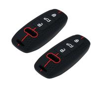 ECSiNG 2 Pezzi Custodia Protettiva In Silicone Per Telecomando A 3 Tasti Compatibile Con Audi A6L A7 A8 A8L