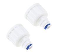 ECSiNG 2 Pezzi Da 3/4 Pollici BSP Filettatura Femmina A 1/4 Pollici Connettore Rubinetto Connettore Pushfit RO Connettore Rapido Dritto Per Tubo Da Giardino Ad Osmosi Inversa Sistema Idrico RO