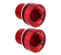 ECSiNG 2 Pezzi Di Bullone M15 Per Asse E Manovella Per Bicicletta Elettrica Rossa In Lega Di Alluminio Compatibile Con Bosch E-Bike CX 7075