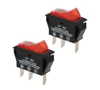 ECSiNG 2 Pezzi Interruttore A Bilanciere Rosso 12v 20A Interruttore A Bilanciere A LED A 3 Pin E 2 Posizioni Compatibile con Electrolux Dometic Caravan Frigorifero