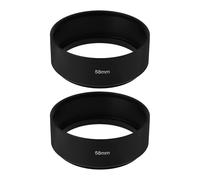 ECSiNG 2 Pezzi Paraluce Per Obiettivo Della Fotocamera Compatibile Con Obiettivi Con Filettatura Da 58 Mm Paraluce A Vite Da 64x24,1 mm Paraluce In Lega Di Alluminio A Fuoco Medio Nero