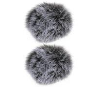 ECSiNG 2 Pezzi Paravento in Pelliccia per Micro Lavalier Compatibile con Microfoni Lavalier a Clip da 0,5-1,5 cm (1,0 cm)