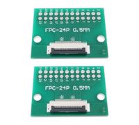 ECSiNG 2 Pezzi Scheda Convertitore FPC A 24 Pin Da 0,5 Mm Sul Lato Posteriore Della Presa Da 1,0Mm A DIP Da 2,54 Mm Per Laptop Lettori DVD Monitor LCD