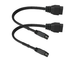 ECSiNG 2 pezzi scheda madre standard ARGB 3 pin 5 V su RGB 4 pin, cavo 16,5 cm, compatibile con NZXT AER RGB e 2 ventole RGB, compatibile con ventola NZXT F120 RGB Core