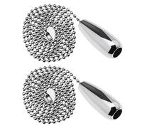 ECSiNG 2 pz tondo tirare luce catena a goccia estensione con sfera catena connettore 84,5 cm per bagno WC luce/soffitto luce ventilatore interruttore/cavo cieco tirare maniglia