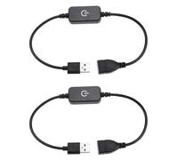 ECSiNG 2 pz USB maschio e femmina LED Touch Inline interruttore dimmer 5V 3A Controller interruttore cavo di alimentazione spina adatto per luci a LED Luci da scrivania LED Nero Lunghezza di 30 cm
