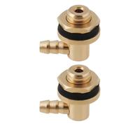 ECSiNG 2 raccordi filettati M8 a 90 gradi, in ottone, per serbatoio carburante, adatti per la maggior parte dei modelli di aerei, navi e auto (L18 x L 14 x P 4,5 mm)