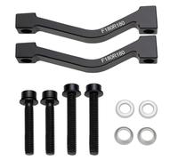 ECSiNG 2 Set Adattatore Freno A Disco Bici Attacco Post Bici Adattatore Freno A Disco 180mm Adattatore Pinza Freno Con Bulloni Per Mountain Bike Nero
