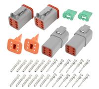 ECSiNG 2 set di connettori elettrici impermeabili a 6 pin DT04-6P DT06-6S compatibili con Deutsch compatibile con spina sigillata DT Series 6P Automotive