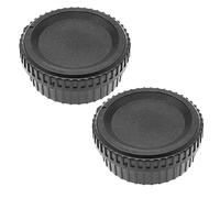 ECSiNG 2 set di tappi anteriori per obiettivo posteriore compatibile con Nikon D7500 D7200 D7100 D7000 D5600 D5300 D5200 D5100 Accessori per fotocamera nero