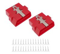 ECSiNG 2 set OBD2 strumento diagnostico per auto OBD2 16 pin maschio presa diagnostica OBD2 estensione connettore adattatore OBD II connettore maschio alloggiamento, rosso