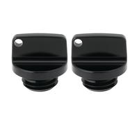 ECSiNG 2 tappi di riempimento dell'olio motore per moto, M20 x 2,5, parte di ricambio in alluminio CNC, tappo per valvola della valvola dell'olio compatibile con Honda, compatibile con Yamaha, nero