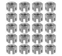 ECSiNG 20 dadi esagonali scanalati M14 x 1,5 mm, grado 4.8, in acciaio al carbonio, per industria meccanica, garage, mobili per la casa