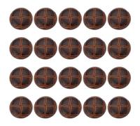 ECSiNG 20 Pezzi Bottoni Da Calcio Caffè Da 15 Mm Modello Calcio Bottoni In Plastica Per Blazer In Finta Pelle Bottoni Con Gambo Vintage Per Blazer Abiti Cappotti Sportivi Uniformi Giacche