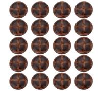ECSiNG 20 Pezzi Bottoni Da Calcio Marroni Da 20 Mm Modello Di Calcio Bottoni In Plastica Per Blazer In Finta Pelle Bottoni Con Gambo Vintage Per Blazer Abiti Cappotti Sportivi Uniformi Giacche