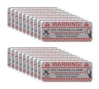 ECSiNG 20 Pezzi GPS Tracking Alarm Sticker Adesivo di avvertimento in Vinile Autoadesivo 7,5 X 3 Cm Adesivo di protezione contro il furto (Rectangle)