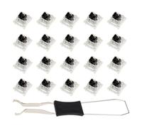 ECSiNG 20 Pezzi Nero Interruttori Per Tastiera Meccanica Interruttori Antipolvere Per Tastiera A 3 Pin Compatibile Con MX Tastiera Meccanica Tastiera Da Gioco RGB