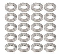 ECSiNG 20 rondelle M6 in acciaio al manganese, rondelle di bloccaggio a doppia pila, diametro esterno 10,8 mm, spessore 2 mm, per distribuire la pressione da bulloni e dadi